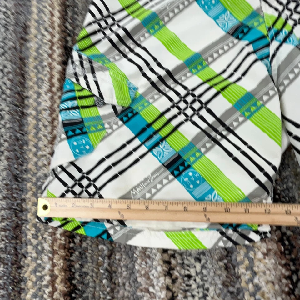 Bañador Maui & Son Hombre 38 Verde Azul A Cuadros Aburrido Pantalones Cortos Surf Adulto Foto 3 de 4