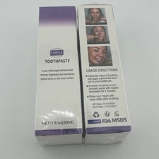 2 Shenzhen Xizhiyue Purple Toothpaste Teeth Brush Whitening 1fl Oz.