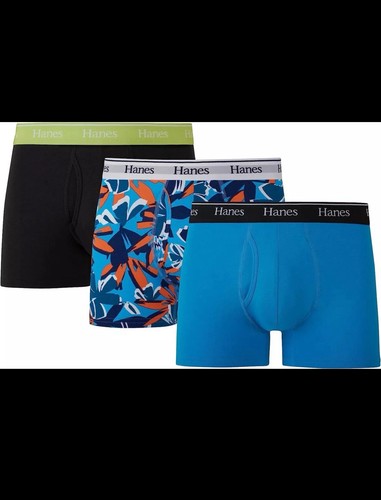 Paquete de 3 calzoncillos elásticos Hanes de 44-46” para hombre 2XL nuevos con etiquetas se adapta a la parte inferior de la cintura