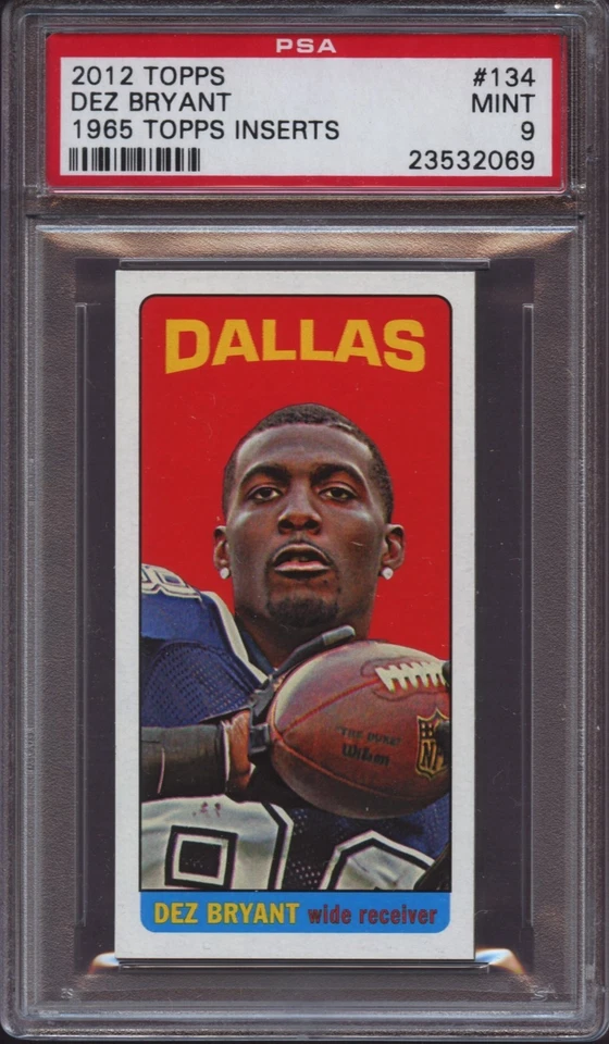 2012 Topps 1965 Topps Inserts 134 Dez Bryant PSA 9 Mint - Image 4 of 4