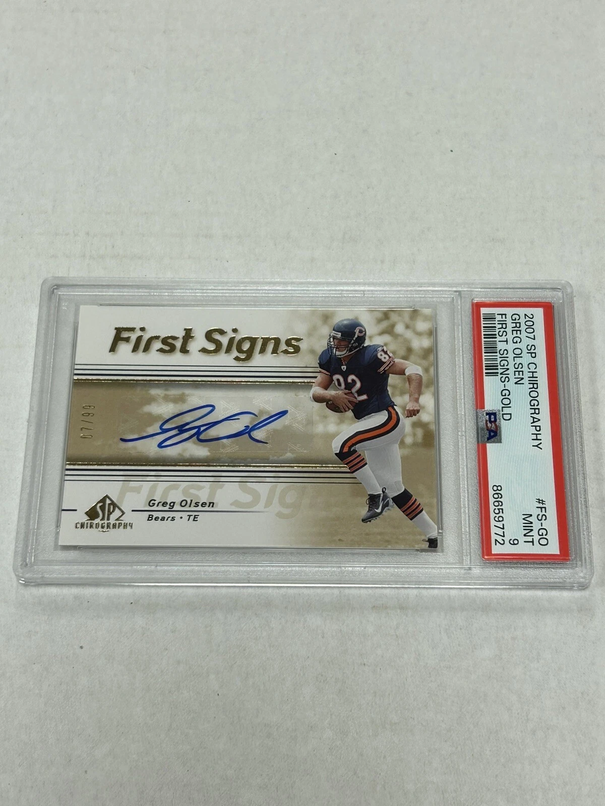 Greg Olsen SP Chirography First Signs #FSGO Gold