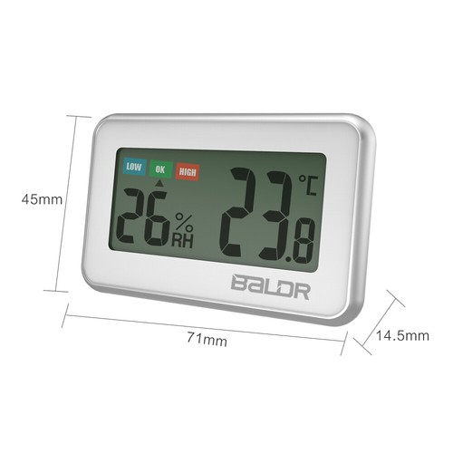 Baldr Mini LCD Digital Innen Hygrometer Thermometer Raumfeuchtigkeit Tester Kühlschrank - Bild 33 von 34