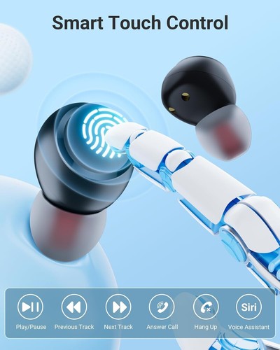 Ear Buds Wireless Earbuds Bluetooth 5.4 Headphones with LED Power Display, IPX8 - 第 4/6 張圖片