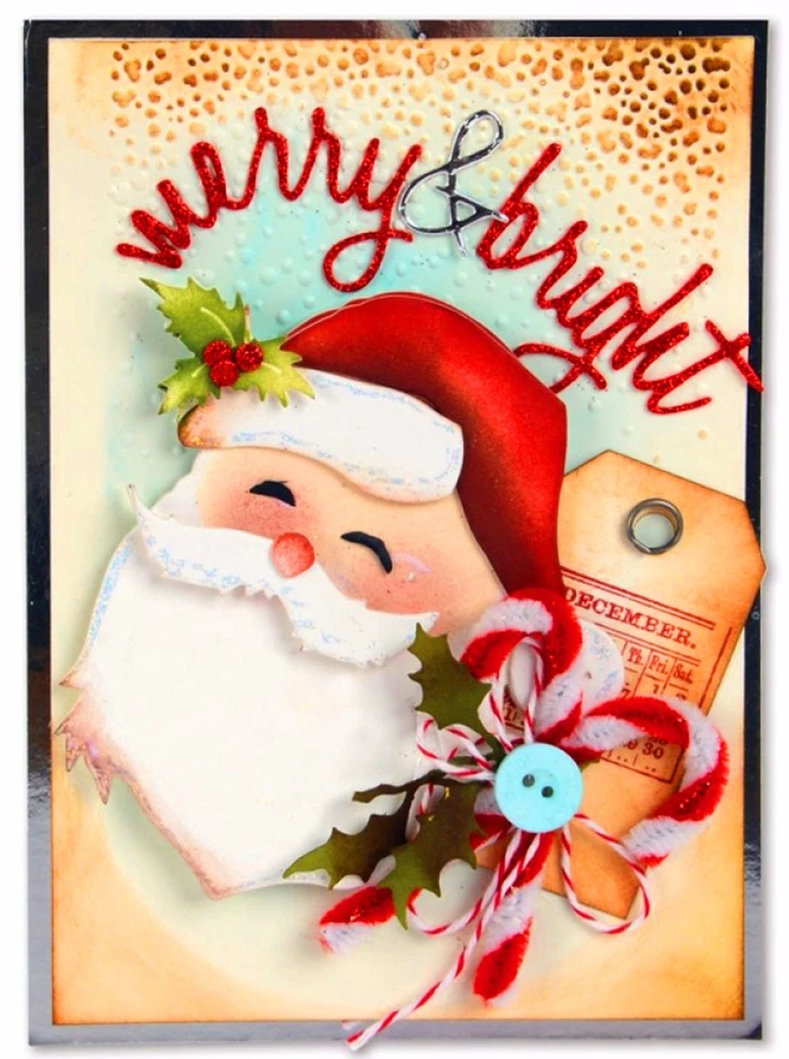 NEW Retired Sizzix Snowfall-Speckles Embossing folder #661008 MSRP $12.99 Holtz - Image 2 of 3