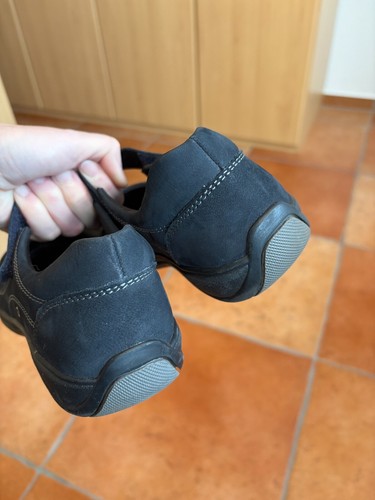 1 Paar Medicus Ballerina Heidi mit Klettverschluss, gebraucht, Größe 7 1/2, Blau - Bild 8 von 10