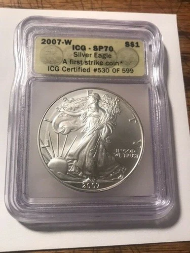 2007-W American Silver Eagle ICG SP70 First Strike #175tm