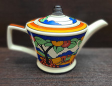 SADLER CLARICE CLIFF INSPIRED ART DECO TEAPOT - 1980s
