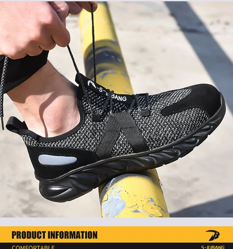 Botas de trabajo para hombre puntera de acero zapatos de seguridad zapatillas a prueba de balas indestructibles-- - Imagen 21 de 24