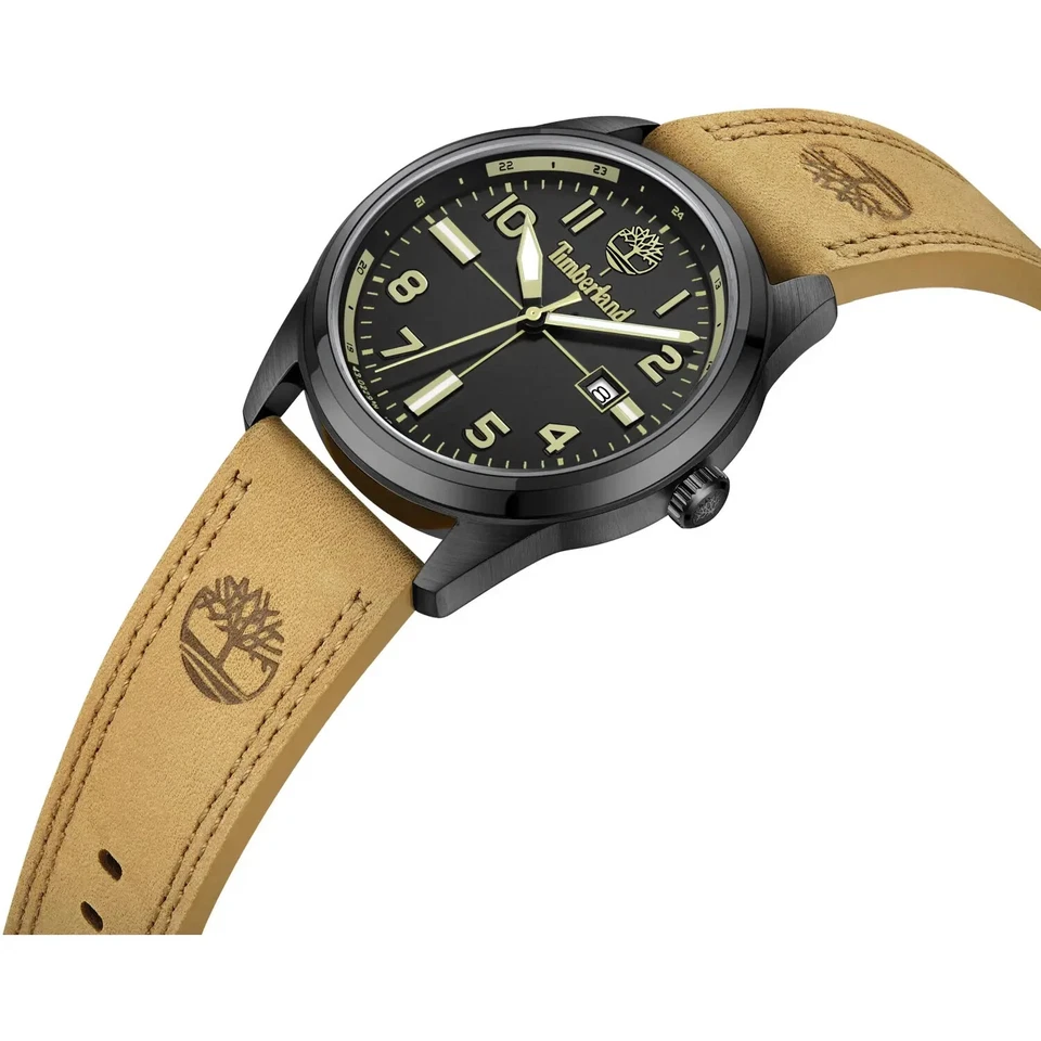 Timberland Reloj Hombre Northbridge Caja Acero PVD Negro 45 MM Piel Marrón Foto 2 de 4