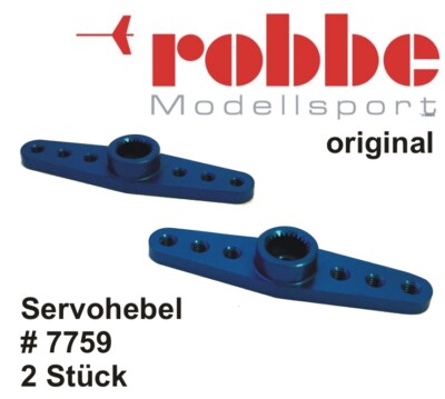Servohebel Aluminium 2 Stück # 7759 blau Original Robbe/Futaba T25 NEU !!