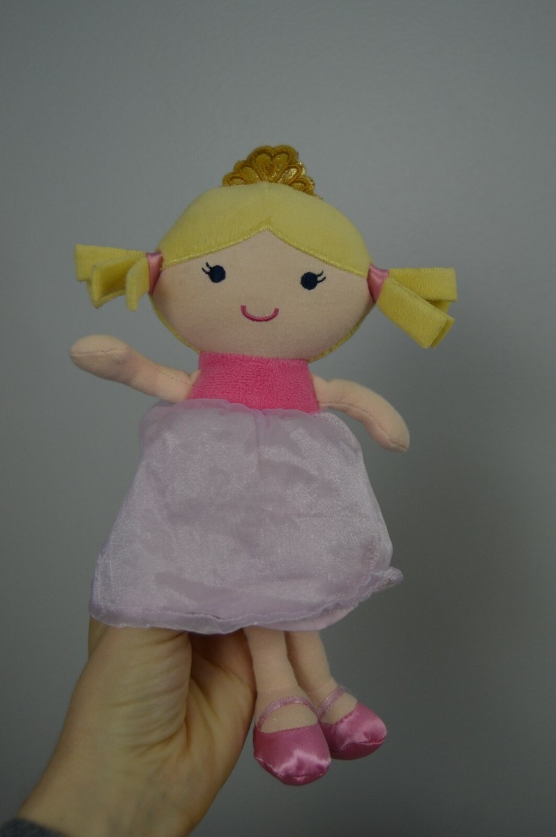 Just One You by Carter's Pink Princess Baby Doll Plush Toy Rattle
