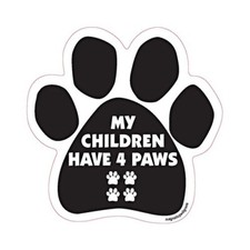 My Children Have Four Paws Dog Paw Car Magnet