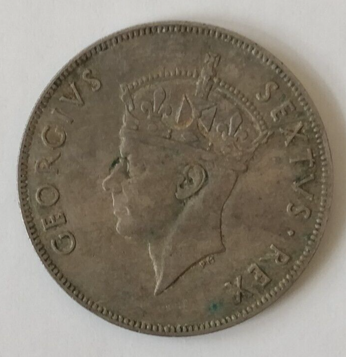 1952 Silver 1 Shilling East Africa Coin - George IVS Sex Tvs Rex