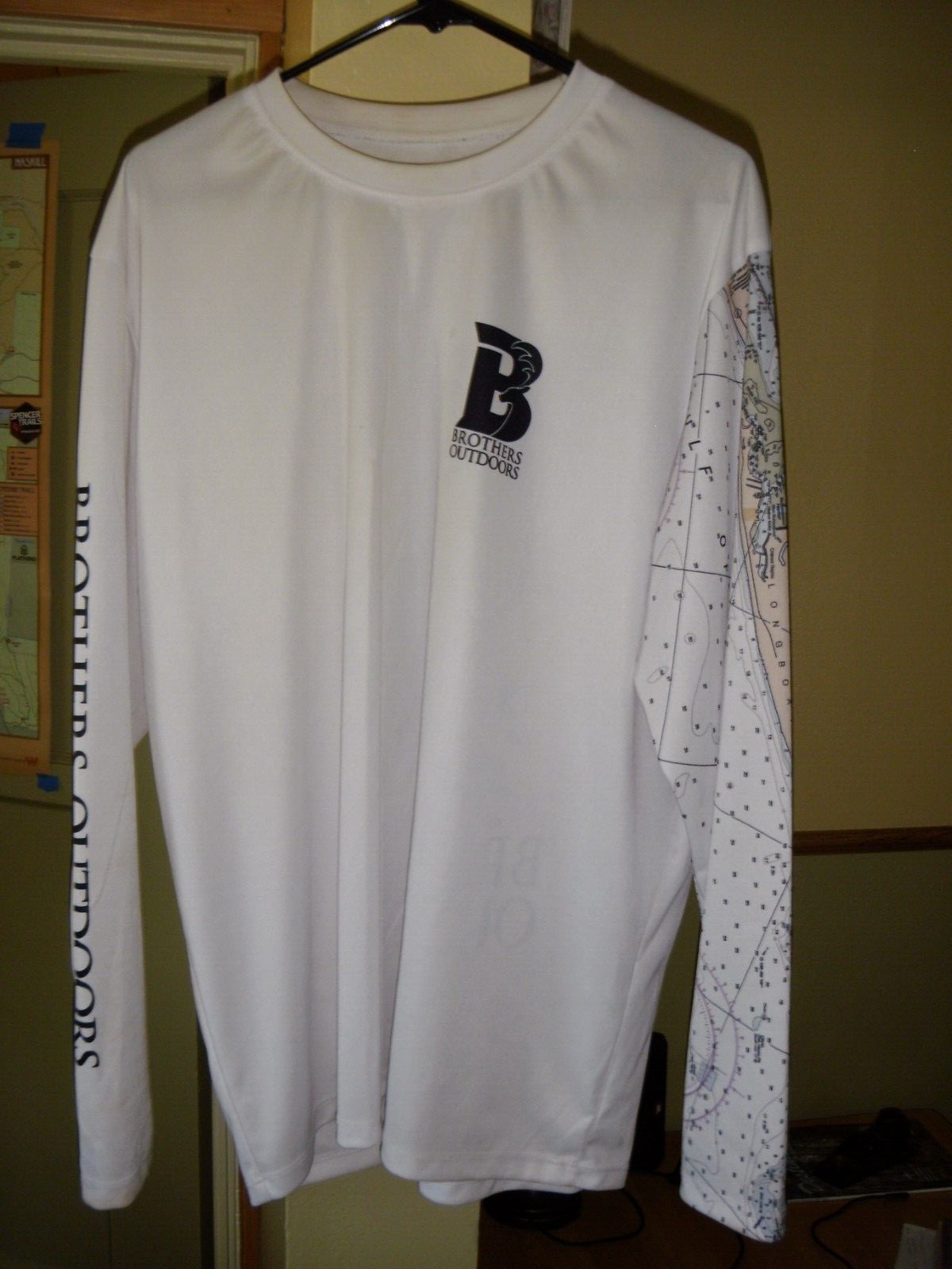 Flats style fishing shirt, UPF 40 sun protection long sleeve, XL-image
