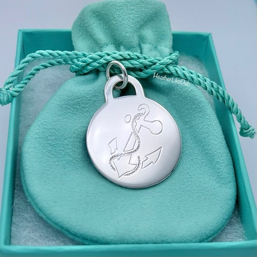 Tiffany & Co. HUGE XL Custom Round Anchor Tentacle Octopus Kraken Charm Pendant - Picture 2 of 7