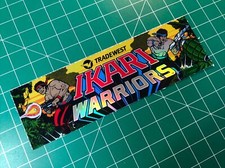 Ikari Warriors Arcade Marquee 1.75x5.75  Sticker Decal Holographic Glossy Vinyl