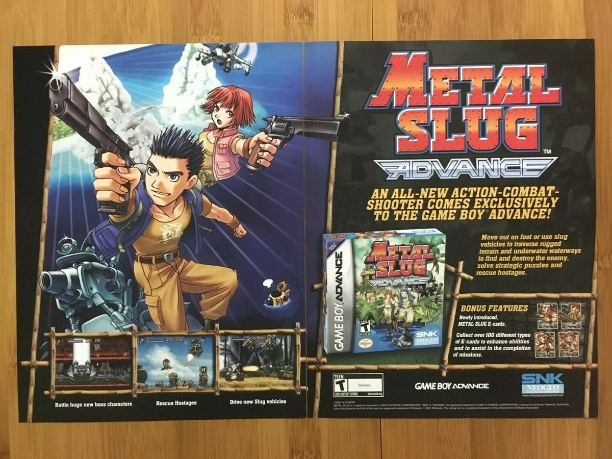 Metal Slug Advance GBA 2004 Vintage Print Ad/Poster Official Authentic  Promo Art