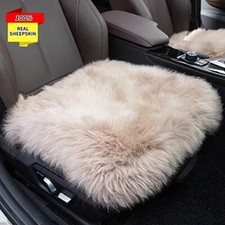 Sheepskin Seat Cushion Cover Winter Warm Wool Car Seat Covers For Suv Van Car