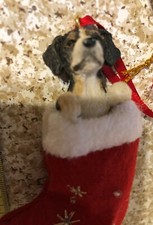 NWT Resin/Felt Dog Breed Canine Pet Christmas Ornament BERNESE MOUNTAIN DOG