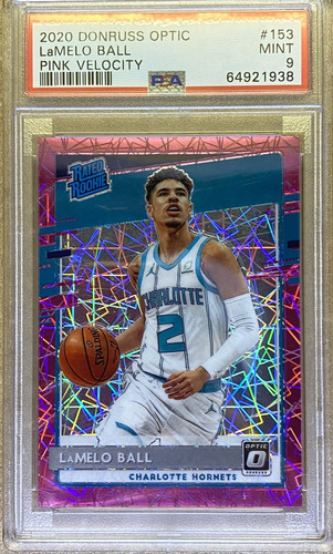 LaMelo Ball [Pink Velocity] #153 2020 Panini Donruss Optic card