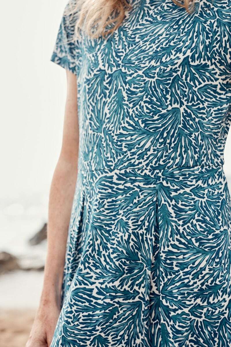 Seasalt Women's Dress teal Wild Bouquet Jersey Midi Dress Regular