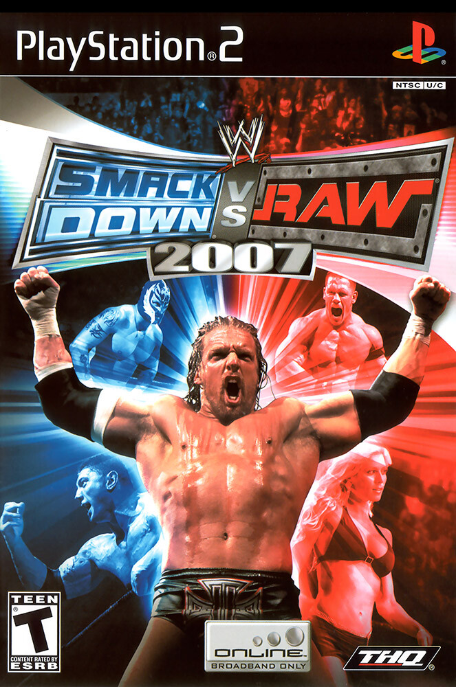 WWE Smack Down VS Raw 2007 PS2 BOX ART Premium POSTER MADE IN USA