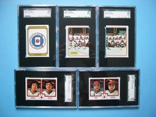 LOT SET 10 1979 1979/80 PANINI HOCKEY STICKERS TEAM JAPAN NIPPON SGC 8.5 9 10