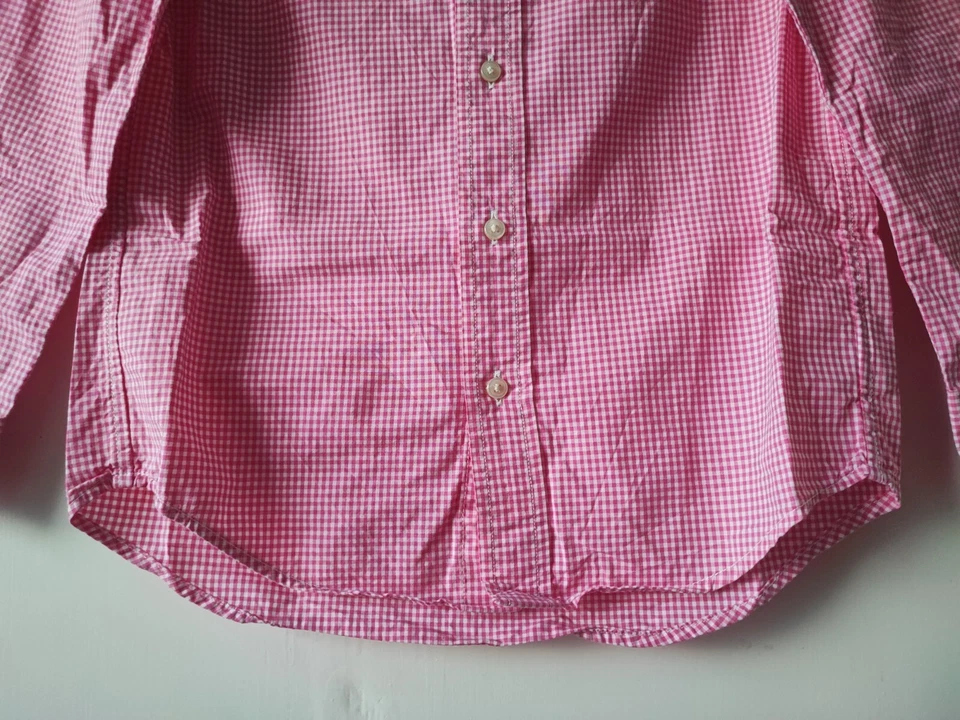 Ralph Lauren Polo Girl's checked shirt pink white button cotton size 5 years - Image 4 of 4