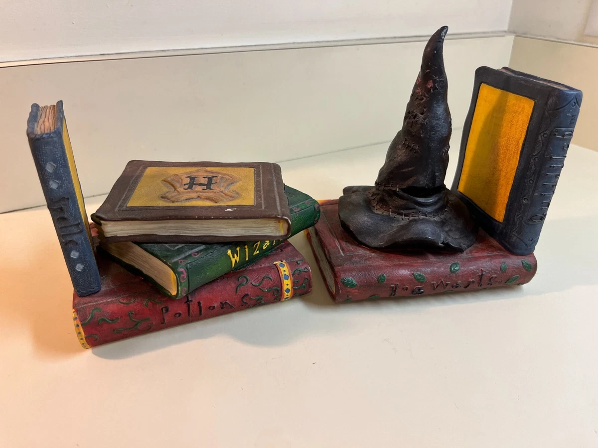 Harry Potter Sorting Hat Bookends Set Enesco 2000 823260 Vintage 海外 即決