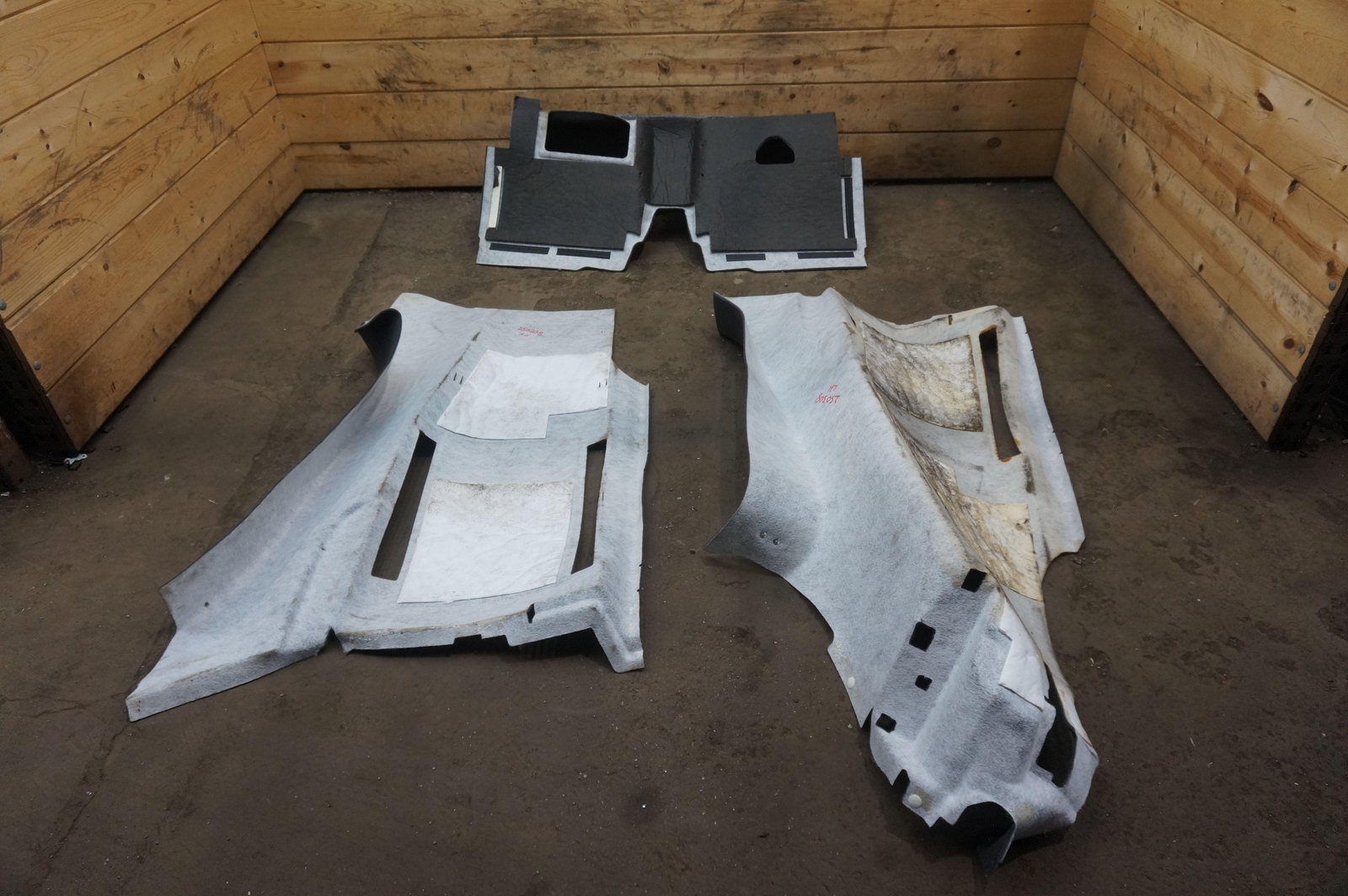 Set 3 Left Right & Rear Floor Carpet Rug Liner Black 11N2890CP McLaren 650S 2015