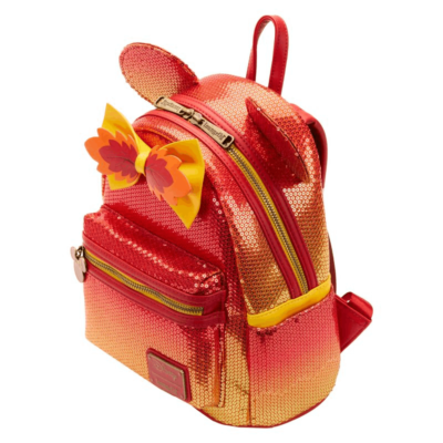 Disney Kids Sequin Backpack and Wallet Set - Red and Orange Loungefly Disney Minnie Mouse Sequin Fall Ombre Mini  main image 2