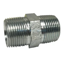 STEEL HEX NIPPLE 1" MALE NPT x 1" MALE NPT HYDRUALIC/FUEL/AIR/WOG