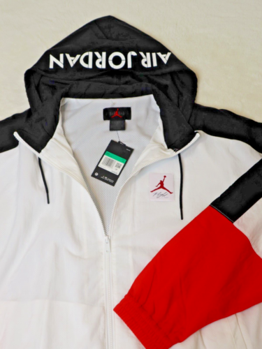 Nike Air Jordan AJ4 Lightweight Jacket XL White Bulls Windbreaker Rare DD0394100 - Afbeelding 1 van 23