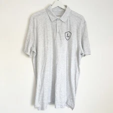 NWT Orange Lutheran High School Camp David Men's Gray Logo Polo Shirt L Soft