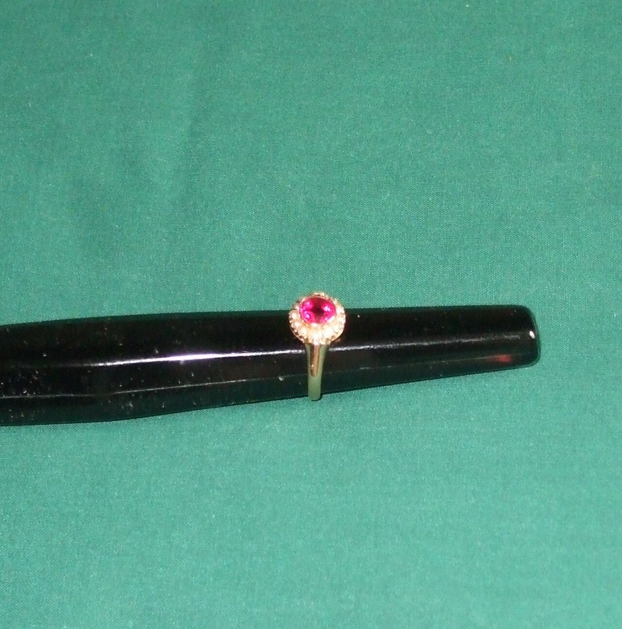 Authentic Antique Victorian Gold Ring Ruby w Seed… - image 10