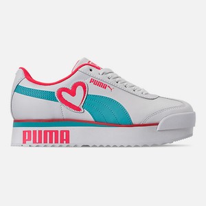 tenis puma rosa y azul