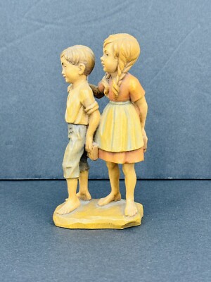 ANRI 陶器製 男の子と女の子のフィギュア 作品販売：陶磁器人形「陽な乃」 母子の温かい物語が感じられる優美な 人形