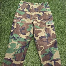 VTG 90s Military Pants Mens Small Regular Trousers Combat Woodland Hot BDU M81