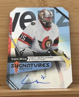 Leevi Merilainen 2023-24 UD Synergy Sygnatures Rookie Auto #S-LM Ottawa Senators