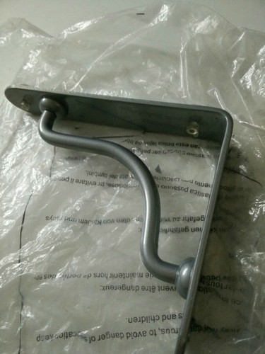 Coppia Staffe acciaio inox Verniciate Argento 14cm - Foto 5 di 6