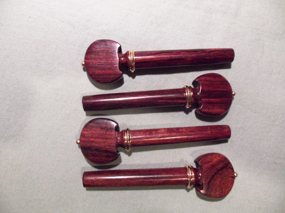 Viola Rosewood Baroque Pegs with Gold Pins & Gold collar Fits 15 inch violas - Image 2 of 2