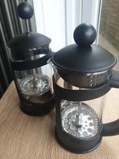 2 X Unused Cafetiere French Press Single Cup For Ground Coffee, Unbranded