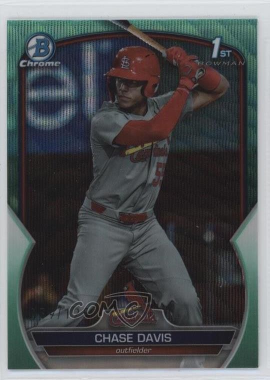 2023 Bowman Draft Chrome Aqua Wave Refractor /125 Chase Davis #BDC-48 0xa2