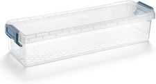1 Pack Long Plastic Storage Box for Pencils Clear Marker Organizer