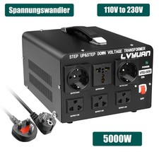 3000W 5000W Spannungswandler Transformator 110V/230V & 230V/110V Konverter Home