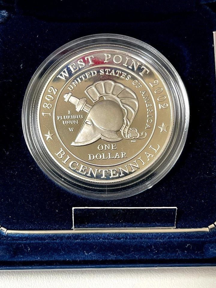 2002-W US Military Academy $1 Commemorative Coin Proof Silver Dollar, OGP & COA - Image 3 of 4