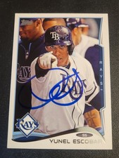 Yunel Escobar Autograph Signed 2014 Topps Tampa Bay Rays