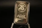 COCA COLA 75TH ANNIVERSARY 1 OZT .999 FINE SILVER BAR DALLAS, TEXAS