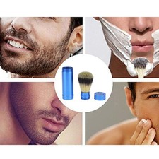 Men Portable Beard Brush Travel Facial Cleaning Foaming Shaving Brush Grooming