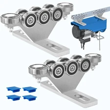 LookFox Hoist Trolley, 6+2 Wheel Unistrut Rollers - Anti-Lock & Anti-Fall, El...